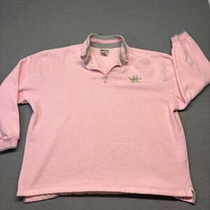 Tinkerbell Walt Disney World Ladies 1/4 Zip Up Sweatshirt Sz Ladies 3XL Pink